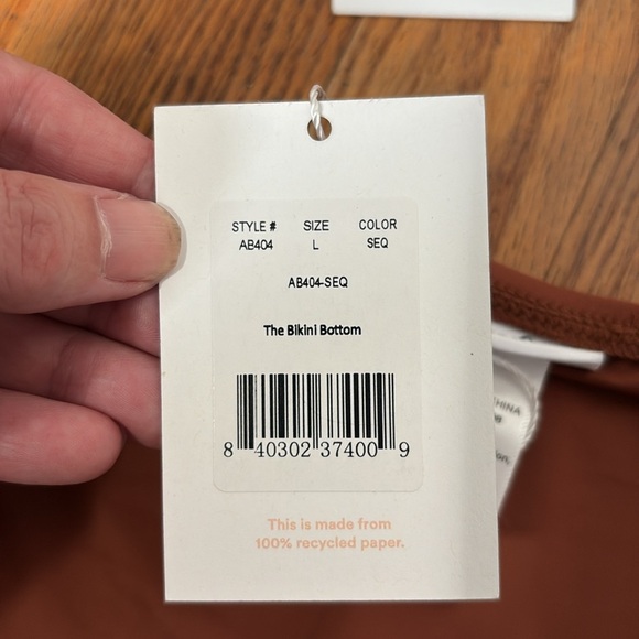 Andie Bikini Set Amor Top Bikini Bottom Sequoia size L NWT - Picture 8 of 10